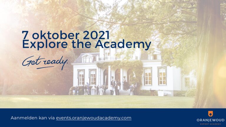 De Oranjewoud Export Academy organiseert Explore the Academy