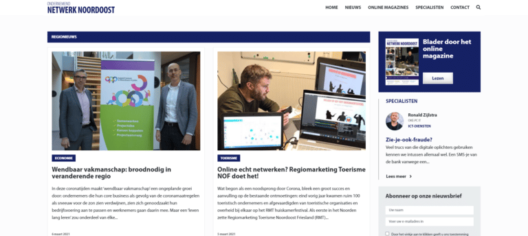 Nieuwe website Netwerk Noordoost