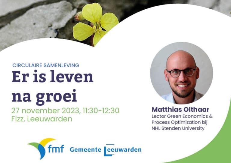 Lezing: ‘Er is leven na groei’ met spreker Matthias Olthaar