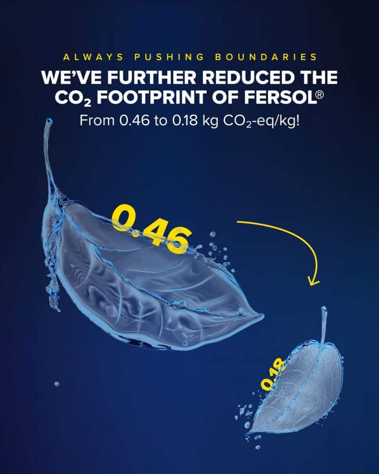 CO₂-voetafdruk van FerSol® nu nóg lager