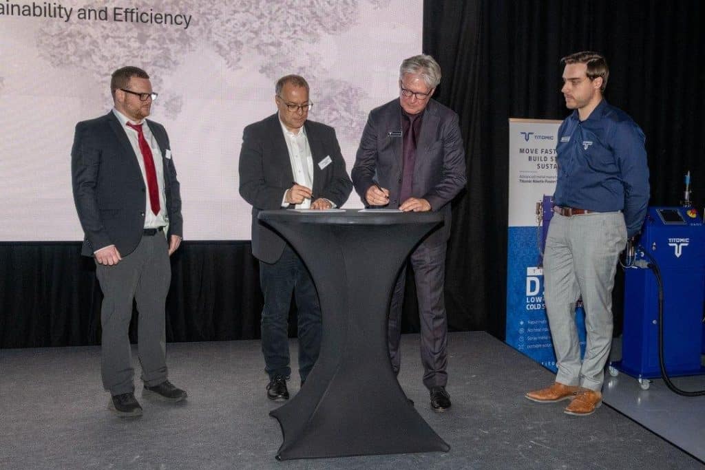 Titomic tekent de samenwerkingsovereenkomst met Fraunhofer